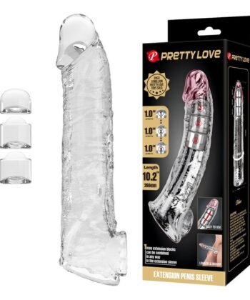 PRETTY LOVE - EXTENSOR PENIANO AJUSTÁVEL 26 CM Ø 4 CM TRANSPARENTE - Imagem 2