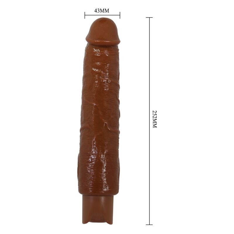 PRETTY LOVE - VIBRADOR REALISTA GAVIN 25 CM Ø 5 CM MARROM - Imagem 4