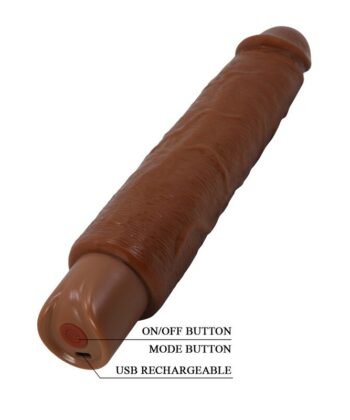 PRETTY LOVE - VIBRADOR REALISTA GAVIN 25 CM Ø 5 CM MARROM