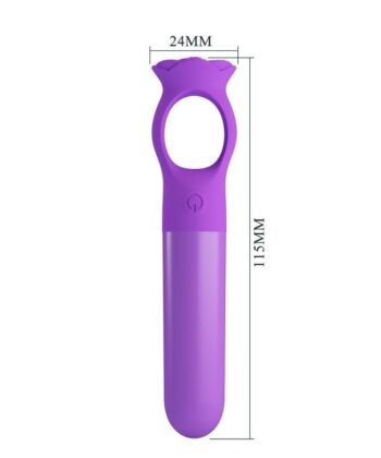 PRETTY LOVE - MINI VIBRADOR MASSAGEADOR RECARREGÁVEL GIANA ROXO - Imagem 2