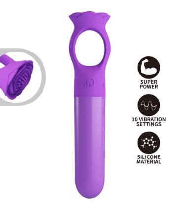 PRETTY LOVE - MINI VIBRADOR MASSAGEADOR RECARREGÁVEL GIANA ROXO