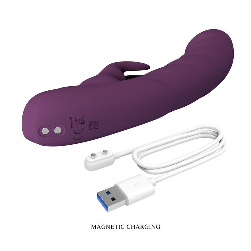 PRETTY LOVE - VIBRADOR COELHO RECARREGÁVEL HARPER COM 10 FUNÇÕES - ROXO - Imagem 4