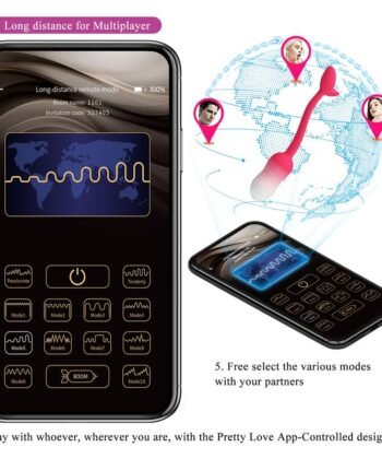 PRETTY LOVE - OVO VIBRATÓRIO COM CONTROLE POR APP PULSEN, 12 FUNÇÕES, RECARREGÁVEL VIA USB, ROSA - Imagem 5
