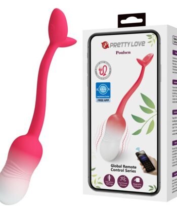 PRETTY LOVE - OVO VIBRATÓRIO COM CONTROLE POR APP PULSEN, 12 FUNÇÕES, RECARREGÁVEL VIA USB, ROSA