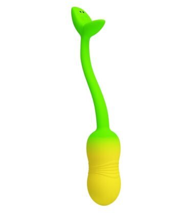 PRETTY LOVE - OVO VIBRATÓRIO COM CONTROLE POR APLICATIVO PULSEN, 12 FUNÇÕES, RECARREGÁVEL VIA USB, VERDE-AMARELO - Imagem 2