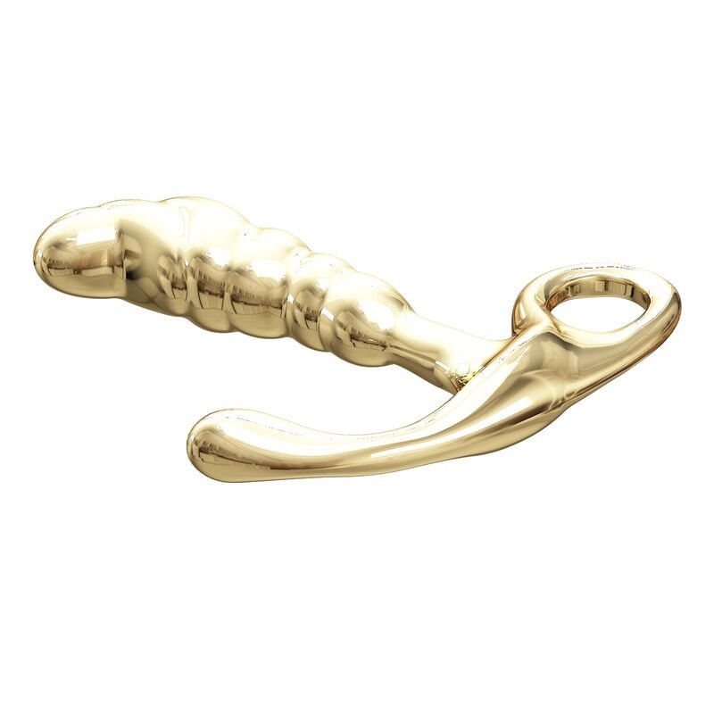 PRETTY LOVE - MASSAGEADOR DE PRÓSTATA JACK EM LIGA DE ZINCO DOURADO - Imagem 5