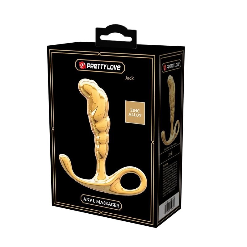PRETTY LOVE - MASSAGEADOR DE PRÓSTATA JACK EM LIGA DE ZINCO DOURADO - Imagem 3