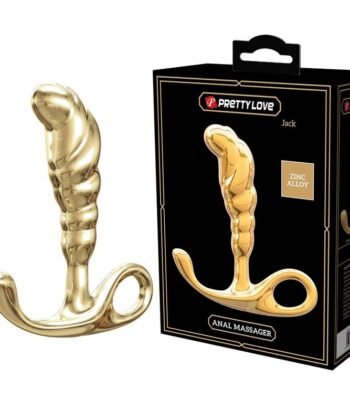 PRETTY LOVE - MASSAGEADOR DE PRÓSTATA JACK EM LIGA DE ZINCO DOURADO - Imagem 2