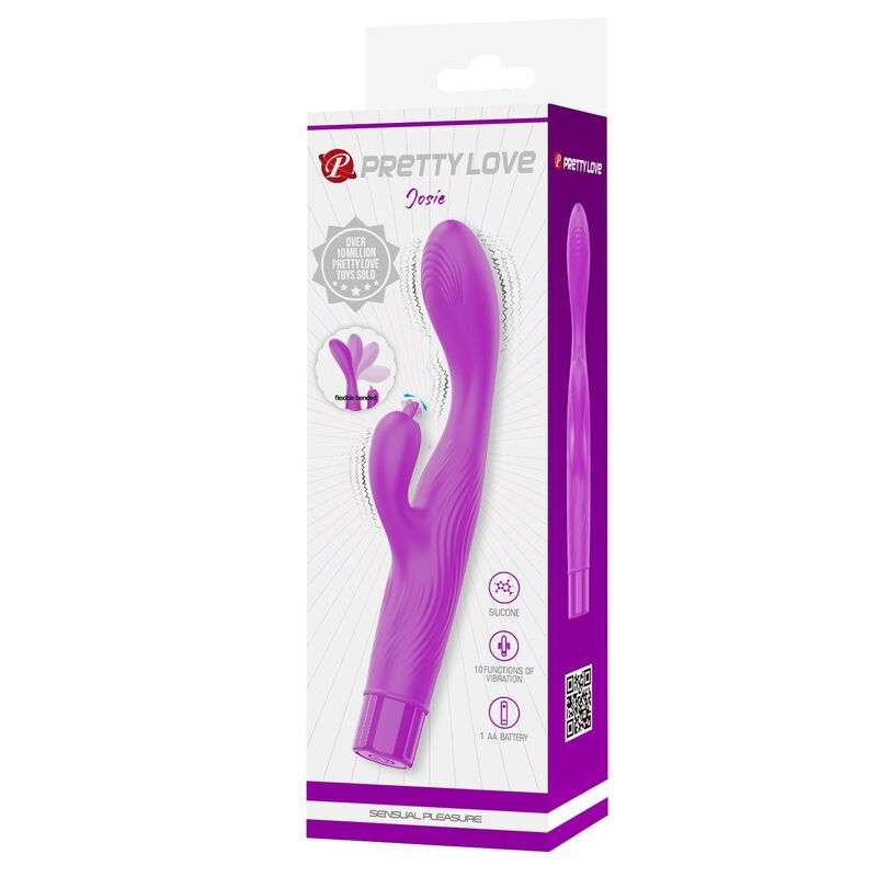 PRETTY LOVE - VIBRADOR JENE COM DUPLA ESTIMULAÇÃO DO PONTO G E DO CLITÓRIS - ROXO - Imagem 2