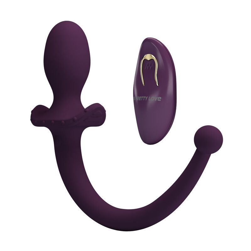 PRETTY LOVE - LIOEA PLUG ANAL VIBRATÓRIO COM CAUDA 12 FUNÇÕES ROXO - Imagem 4