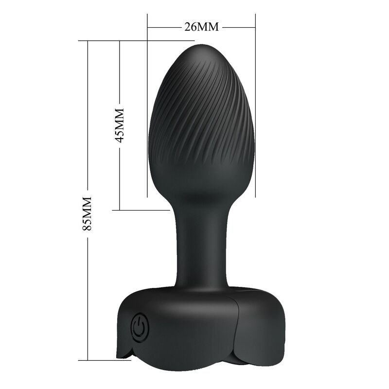PRETTY LOVE - PLUG ANAL VIBRATÓRIO RECARREGÁVEL COM 10 MODOS - PRETO - Imagem 5