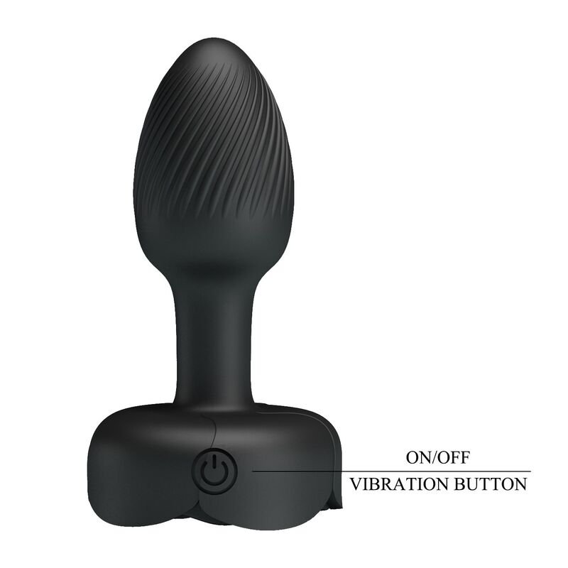 PRETTY LOVE - PLUG ANAL VIBRATÓRIO RECARREGÁVEL COM 10 MODOS - PRETO - Imagem 2
