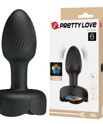 PRETTY LOVE - PLUG ANAL VIBRATÓRIO RECARREGÁVEL COM 10 MODOS - PRETO - Imagem 3
