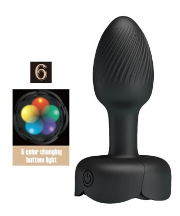 PRETTY LOVE - PLUG ANAL VIBRATÓRIO RECARREGÁVEL COM 10 MODOS - PRETO