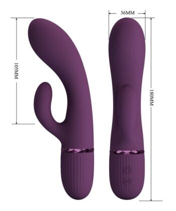 PRETTY LOVE - MARGIE VIBRADOR COELHO RECARREGÁVEL COM 10 FUNÇÕES ROXO - Image 3