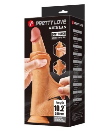 PRETTY LOVE - DILDO REALISTA QUINLAN 26 CM Ø 5,5 CM NATURAL - Imagem 4
