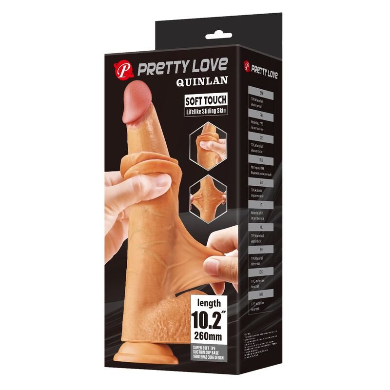 PRETTY LOVE - DILDO REALISTA QUINLAN 26 CM Ø 5,5 CM NATURAL - Imagem 4