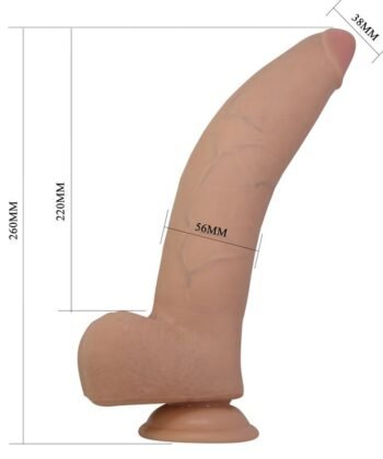 PRETTY LOVE - DILDO REALISTA QUINLAN 26 CM Ø 5,5 CM NATURAL - Imagem 2