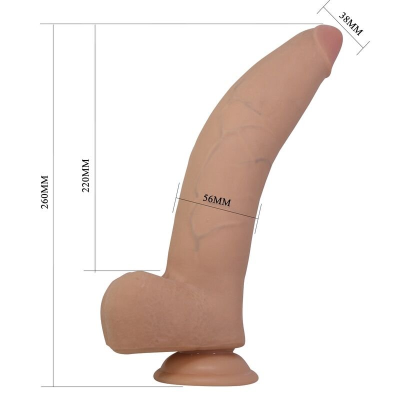 PRETTY LOVE - DILDO REALISTA QUINLAN 26 CM Ø 5,5 CM NATURAL - Imagem 2