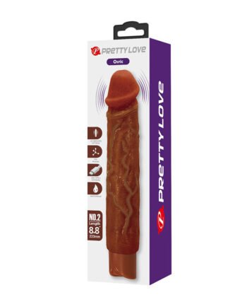 PRETTY LOVE - VIBRADOR REALISTA OWEN 22,5 CM Ø 4,5 CM MARROM - Imagem 5