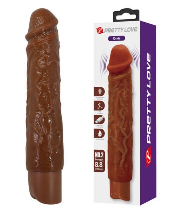 PRETTY LOVE - VIBRADOR REALISTA OWEN 22,5 CM Ø 4,5 CM MARROM - Imagem 4