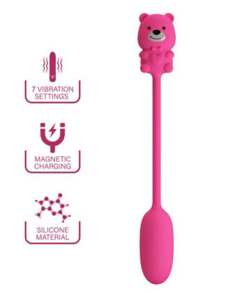 PRETTY LOVE - VIBRADOR BULLET RECARREGÁVEL OLSON COM CONTROLE REMOTO COM FIO ROSA