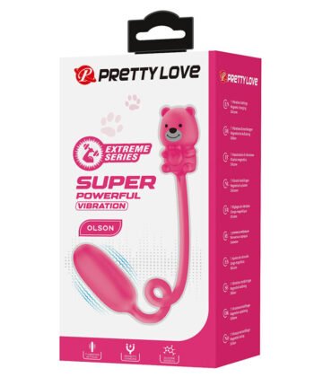 PRETTY LOVE - VIBRADOR BULLET RECARREGÁVEL OLSON COM CONTROLE REMOTO COM FIO ROSA - Imagem 4