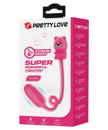PRETTY LOVE - VIBRADOR BULLET RECARREGÁVEL OLSON COM CONTROLE REMOTO COM FIO ROSA - Imagem 5