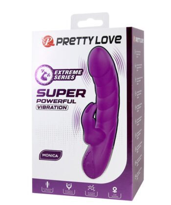 PRETTY LOVE - MONICA VIBRADOR RECARREGÁVEL COM DUPLA ESTIMULAÇÃO PARA PONTO G E CLITÓRIS ROXO - Imagem 2