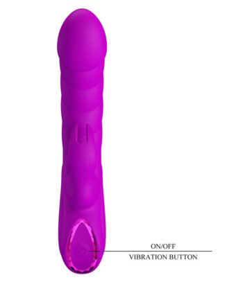 PRETTY LOVE - MONICA VIBRADOR RECARREGÁVEL COM DUPLA ESTIMULAÇÃO PARA PONTO G E CLITÓRIS ROXO - Imagem 3