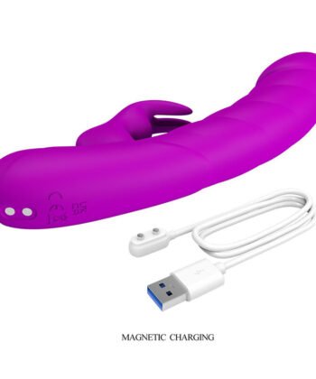 PRETTY LOVE - MONICA VIBRADOR RECARREGÁVEL COM DUPLA ESTIMULAÇÃO PARA PONTO G E CLITÓRIS ROXO - Imagem 4