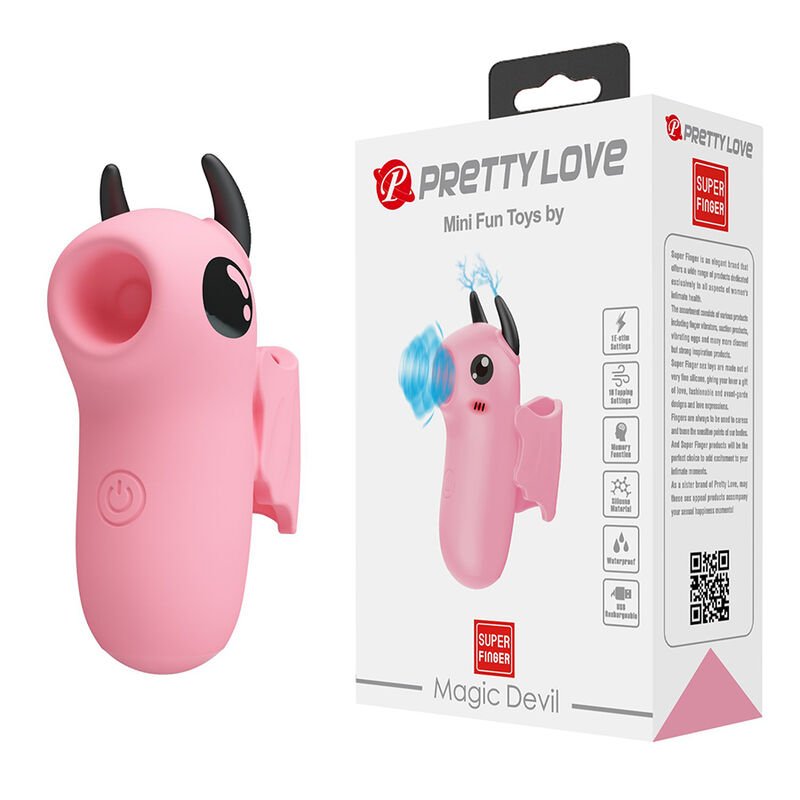 PRETTY LOVE - ESTIMULADOR DE DEDOS RECARREGÁVEL MAGIC DEVIL ROSA - Imagem 2
