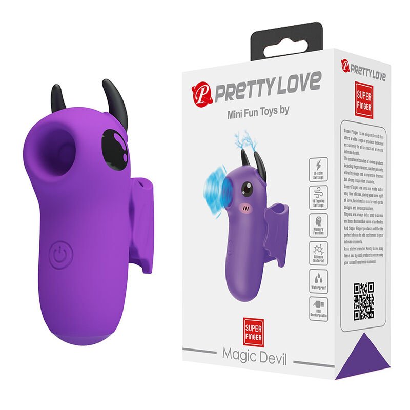 PRETTY LOVE - ESTIMULADOR DE DEDOS RECARREGÁVEL ROXO MAGIC DEVIL - Imagem 4