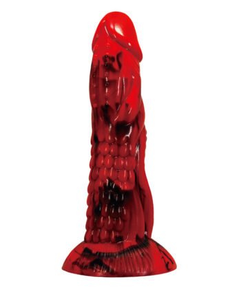POWER MONSTERS - DILDO FANTASIA MINOTAURO COM VENTOSA 21 CM Ø 5 CM VERMELHO E PRETO