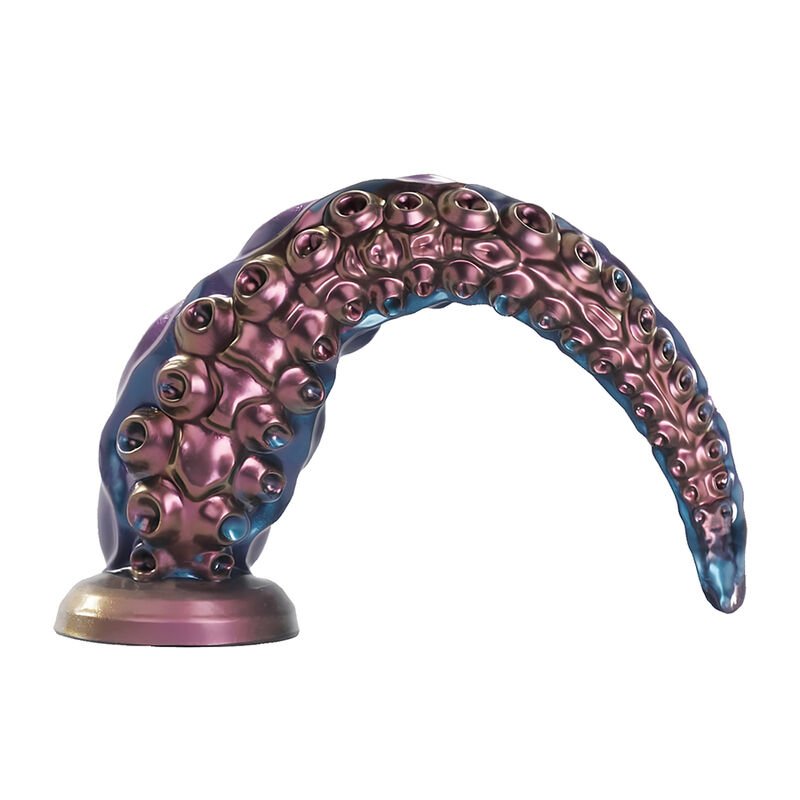 POWER MONSTERS - DILDO DE SILICONE FANTASIA TRICOLOR COM TENTÁCULOS ABISSAIS 46 CM Ø 7 CM - Image 4