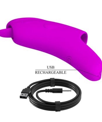 PRETTY LOVE - VIBRADOR DE DEDO RECARREGÁVEL PETERSON HONEY FINGER ROXO - Imagem 2