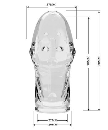 PRETTY LOVE - CAPA PENIANA ROCKER PARA AUMENTAR A ESPESSURA DO SEU PÊNIS TRANSPARENTE - Imagem 4