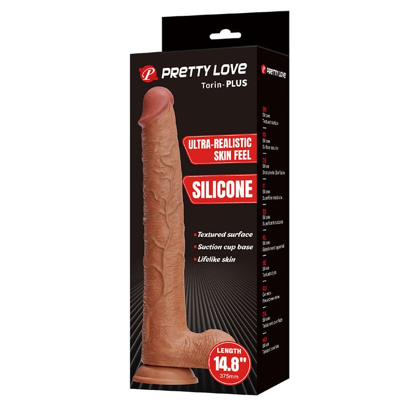 PRETTY LOVE - TERIN PLUS DILDO DE SILICONE REALISTA COM VENTOSA 37,6 CM Ø 5,5 CM - Imagem 5