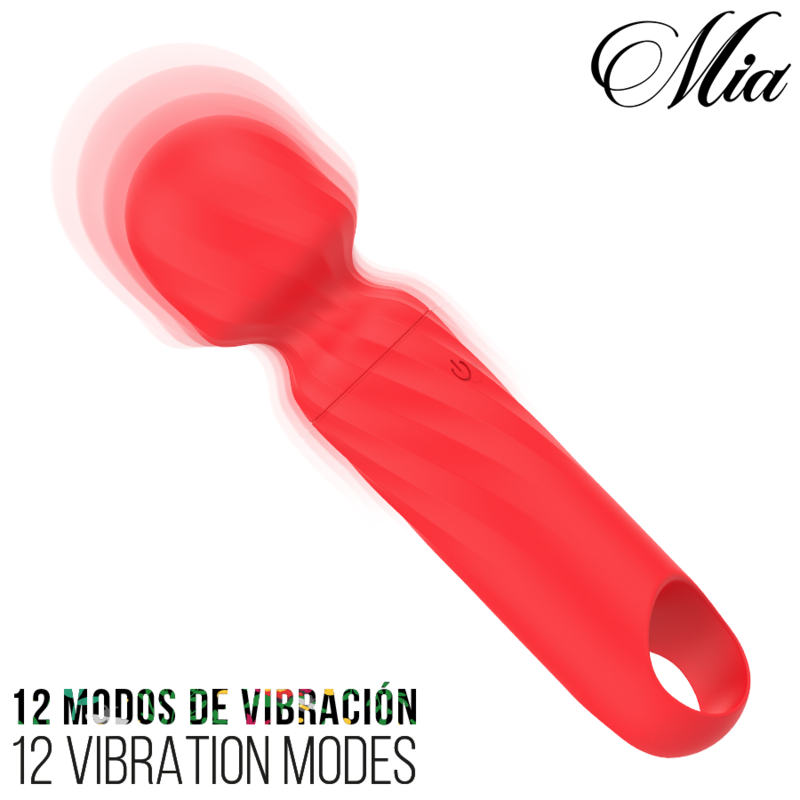 MIA - LUCY ELLEN MINI MASSAGEADOR DE VARINHA RECARREGÁVEL USB VERMELHO - Imagem 5