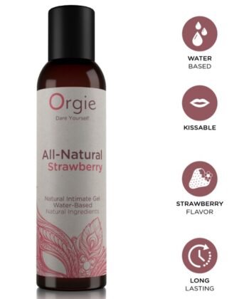 ORGIE - GEL ÍNTIMO À BASE DE ÁGUA DE MORANGO TOTALMENTE NATURAL 150 ML