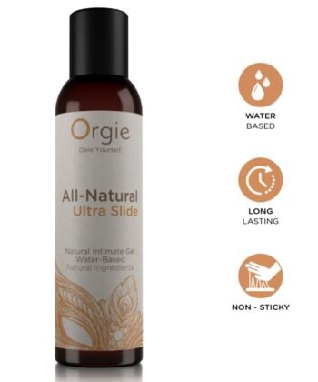 ORGIE - GEL ÍNTIMO À BASE DE ÁGUA ULTRA DESLIZANTE, TOTALMENTE NATURAL, 150 ML