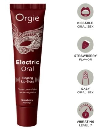 ORGIE - BRILHO LABIAL ORAL ELÉTRICO COM SENSAÇÃO DE FORMIGAMENTO 15ML