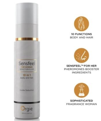 ORGIE - SENSFEEL ELIXIR DE SEDUÇÃO FEMININO 10 EM 1 PARA CORPO E CABELO 100 ML