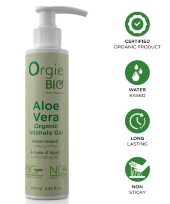 ORGIE - GEL ÍNTIMO À BASE DE ÁGUA ORGÂNICO COM ALOE VERA BIO 100 ML
