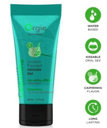 ORGIE - LUBRIFICANTE EM TUBO COQUETEL CAIPIRINHA BEIJÁVEL GEL ÍNTIMO À BASE DE ÁGUA 50 ML