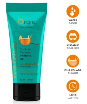 ORGIE - LUBRIFICANTE EM TUBO COQUETEL PIÑA COLADA BEIJÁVEL GEL ÍNTIMO À BASE DE ÁGUA 50 ML