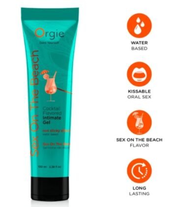 ORGIE - LUBRIFICANTE EM TUBO COQUETEL SEXO NA PRAIA BEIJÁVEL GEL ÍNTIMO À BASE DE ÁGUA 100 ML