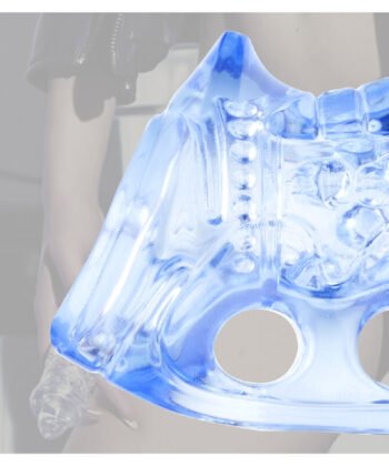 FLESHLIGHT – FLESHSKINS GRIP BLUE ICE MASTURBADOR MANUAL MASCULINO AZUL - Imagem 3