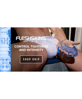 FLESHLIGHT – FLESHSKINS GRIP BLUE ICE MASTURBADOR MANUAL MASCULINO AZUL - Imagem 4