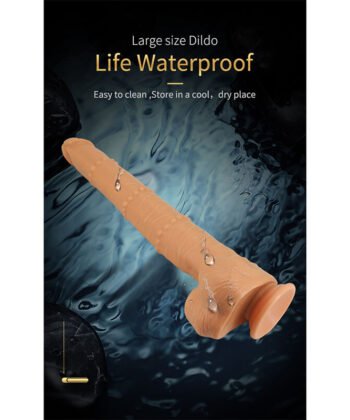 PRETTY LOVE - BRAM DILDO REALISTA DE TOQUE SUAVE COM PELE DESLIZANTE 40 CM NATURAL - Imagem 3